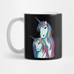 Cute Unicorns, Mom and Daughter Mug